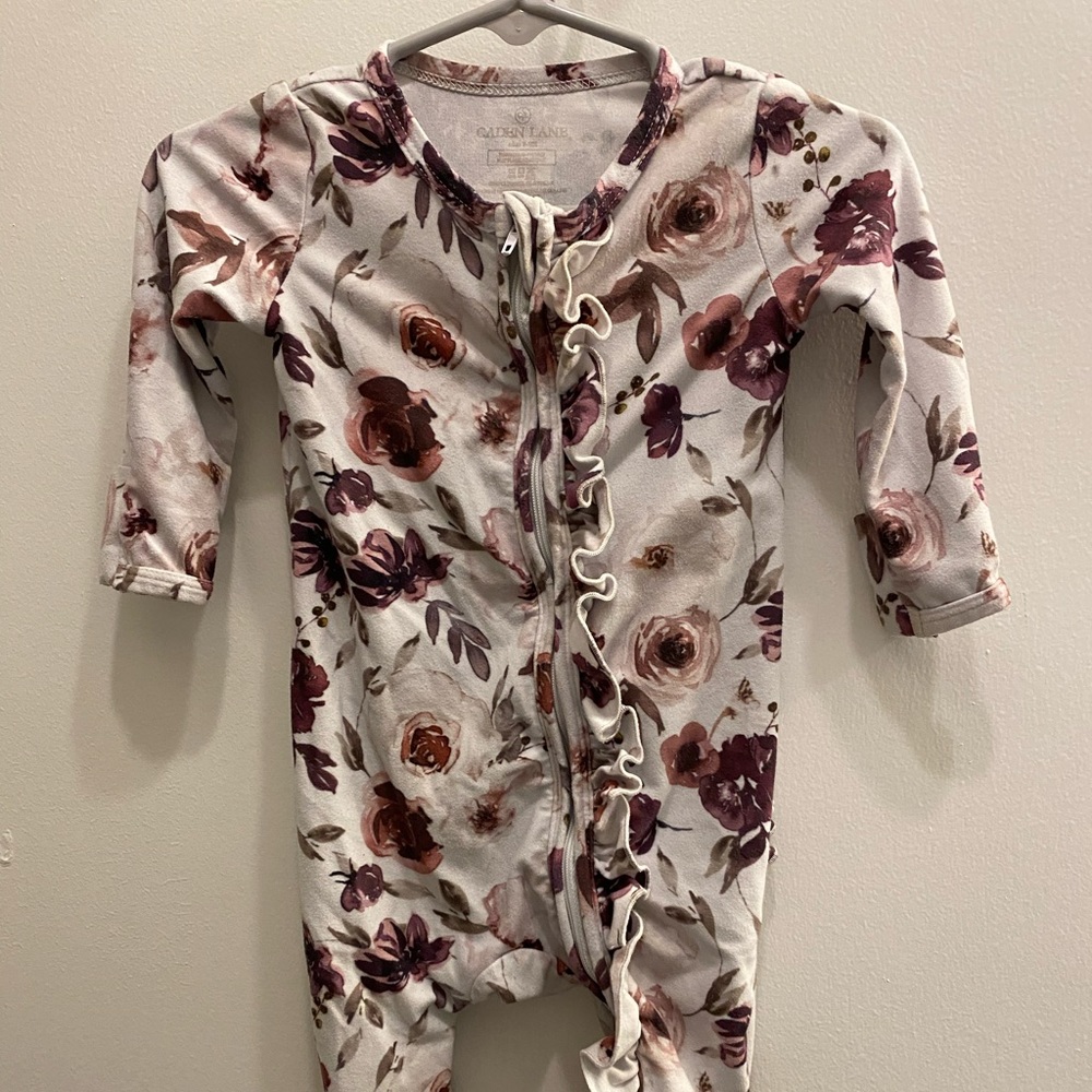 Caden Lane ruffle bamboo jammies